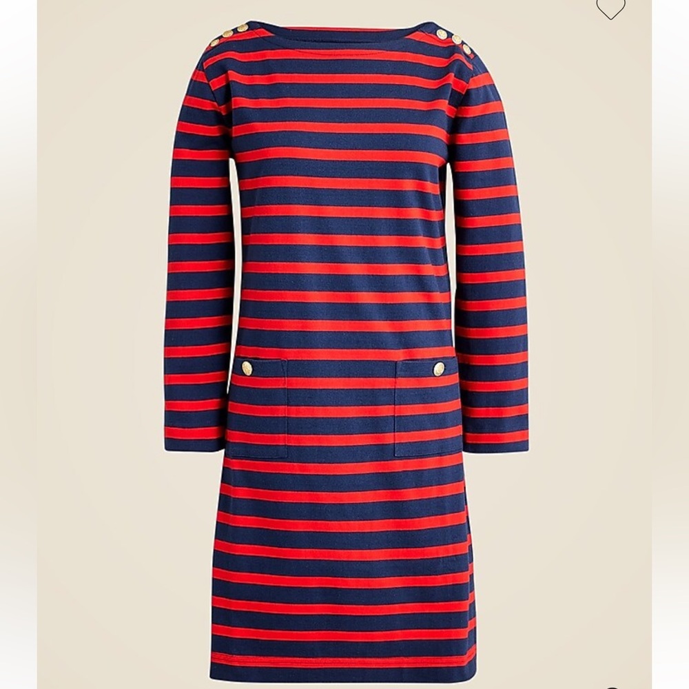 New Jcrew Mariner cloth shirtdress with gold buttons